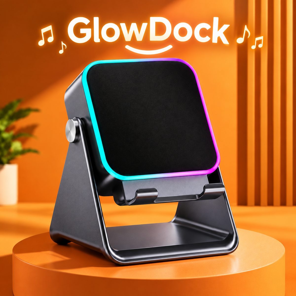 GlowDock™ — 5 In 1 Wireless Induction Speaker & Phone Stand